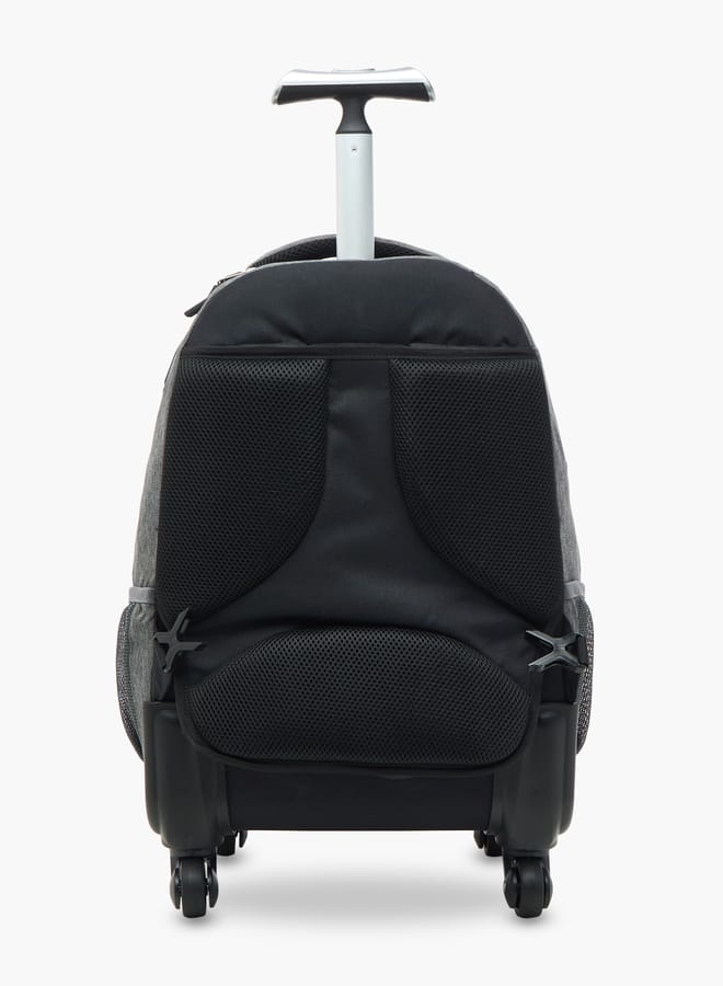 Kappa Boys Logo Print Trolley Backpack with Retractable Handle - 48x34x23 cm  - Image 5