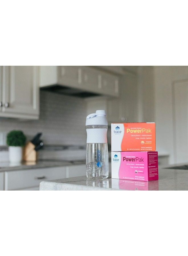 Trace Minerals Power Pak Electrolyte Powder Packets | 1200 mg Vitamin C, Zinc, Magnesium | Boost Hydration, Immunity, Energy, Muscle Stamina | Tangerine | 30 Packets - Image 3