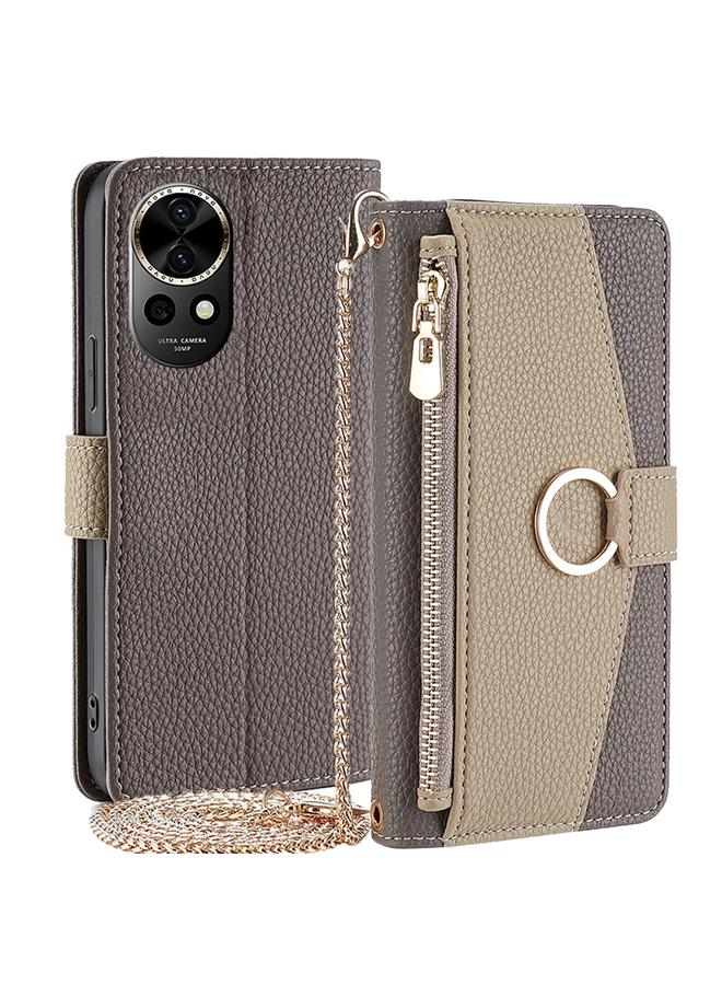 S-TOP Case For Huawei nova 12 5G Crossbody Litchi Texture Leather Phone Case - Image 1