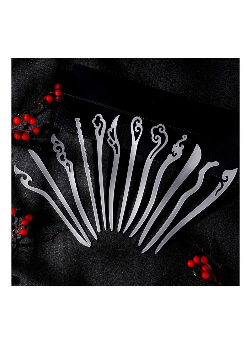 SYOSI - 12 Pcs Ancient Hair Sticks,  Retro Hair Pins Long Hair Chopsticks Hairpin Chinese Japanese Hair Accessories for Women Girls Hair Accessory, 12 Styles (Exquisite Style Set) - Image 1