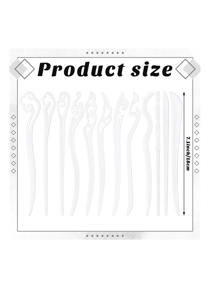 SYOSI - 12 Pcs Ancient Hair Sticks,  Retro Hair Pins Long Hair Chopsticks Hairpin Chinese Japanese Hair Accessories for Women Girls Hair Accessory, 12 Styles (Exquisite Style Set) - Image 1