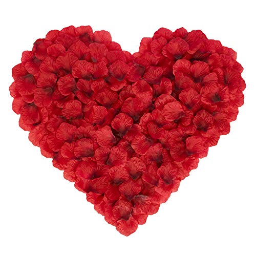 BESKIT 3000 PCS Dark Red Artificial Silk Rose Petals for Romantic Night, Wedding, Party, Anniversary Flower Decorations - Image 3