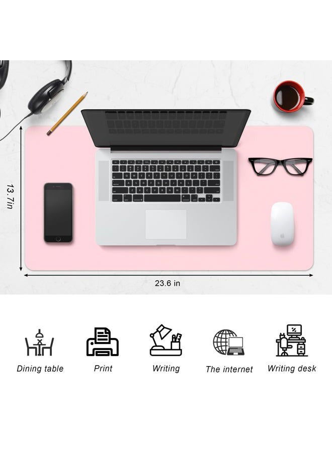 CADONO Leather Desk Pad Protector,Non-Slip Desk Pad,on-Slip PU Leather Large Mouse Pad,Easy Clean Desk Protecor Mat,Writing Pad for Office Work/Home/Decor(Eggshell, 23.6" x 13.7") - Image 4