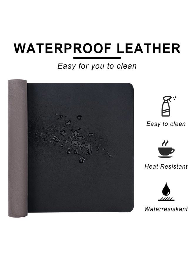 CADONO Leather Desk Pad Protector,Non-Slip Desk Pad,on-Slip PU Leather Large Mouse Pad,Easy Clean Desk Protecor Mat,Writing Pad for Office Work/Home/Decor(Eggshell, 23.6" x 13.7") - Image 3