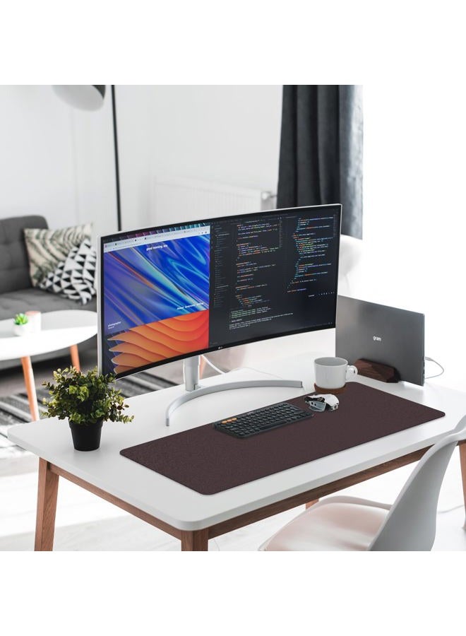 CADONO Leather Desk Pad Protector,Non-Slip Desk Pad,on-Slip PU Leather Large Mouse Pad,Easy Clean Desk Protecor Mat,Writing Pad for Office Work/Home/Decor(Eggshell, 23.6" x 13.7") - Image 5