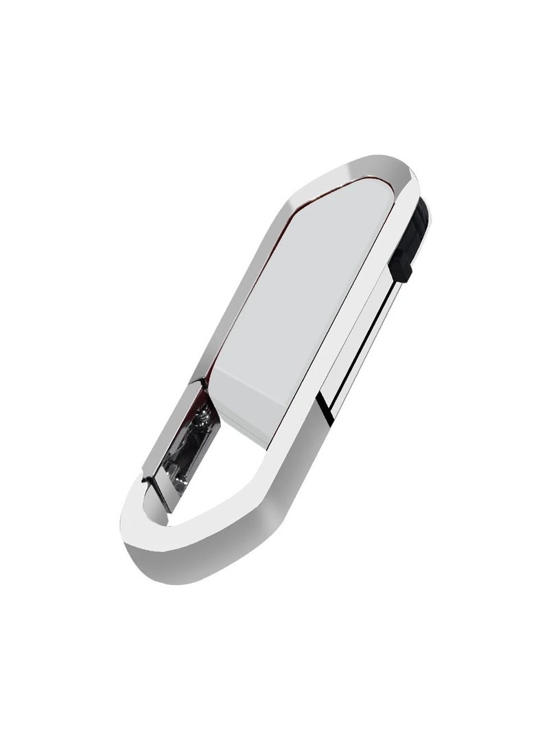 AROAQ USB Flash Drive, Portable Metal Thumb Drive with Keychain, USB 2.0 Flash Drive Memory Stick, Convenient and Fast Pen Thumb U Disk for External Data Storage, (1pc 64GB Silver) - Image 1