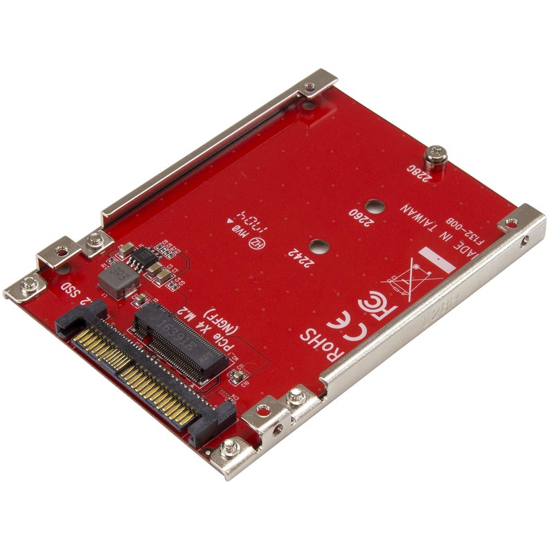 StarTech.com M.2. PCI-e NVMe to U.2 (SFF-8639) Adapter - Not Compatible with SATA Drives or SAS Controllers - For M.2 PCIe NVMe SSDs - PCIe M.2 Drive to U.2 Host Adapter - M2 SSD Converter, TAA - Image 1