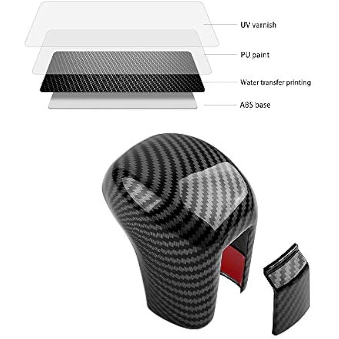 ريحني غطاء مقبض ناقل الحركة الكربوني للجيل العاشر من سيفيك من ألياف الكربون داخلي سيك، ترتر ذراع ناقل حركة أوتوماتيكي لزينة سيارات هوندا لسيارات سيفيك 20212020 20192018 20172016 - Image 5
