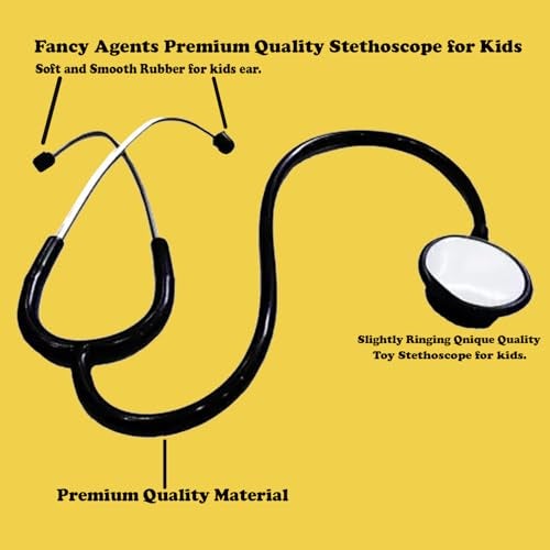 Fancy Agents Doctor dress for Kids, Lab Coat Costume for boys and girls, community helper, Scientists Dress Up with Dress, Stethoscope, mask, injection for Kids for fancy dress competition - Image 3