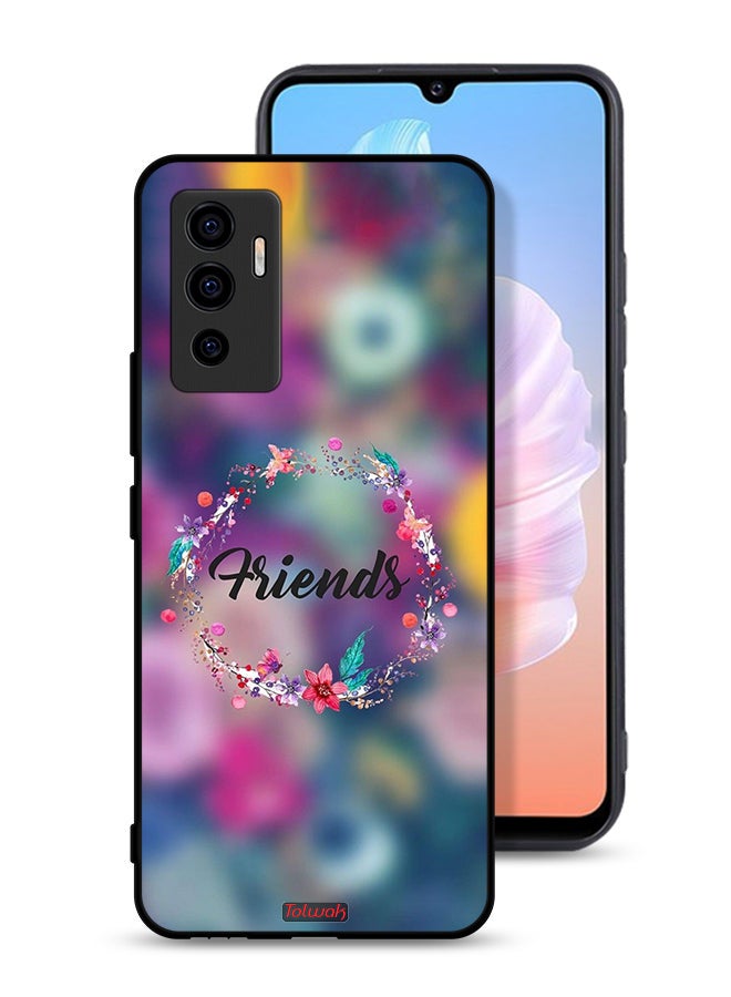 Tolwak Vivo V23e Protective Case Cover Friends In Flowers Ring Art - Image 1