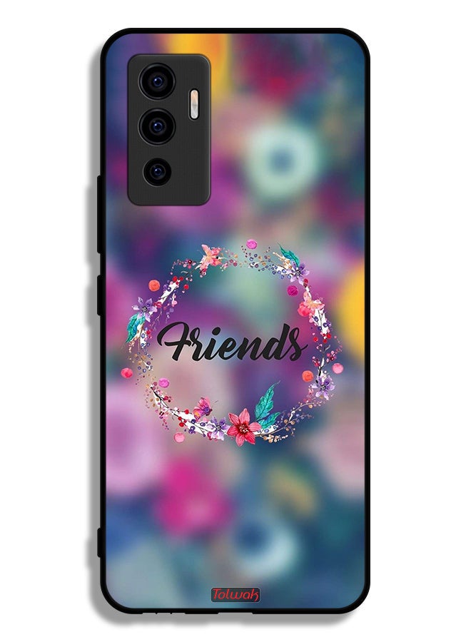 Tolwak Vivo V23e Protective Case Cover Friends In Flowers Ring Art - Image 2