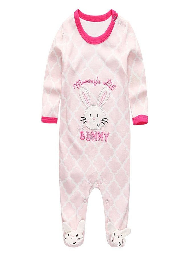 MAMIMAKA Baby Boys Girls Footies One-Piece Romper Long-Sleeve Jumsuit Cotton Newborn Clothes Set 3-Pack, 9-12 Months - Image 2