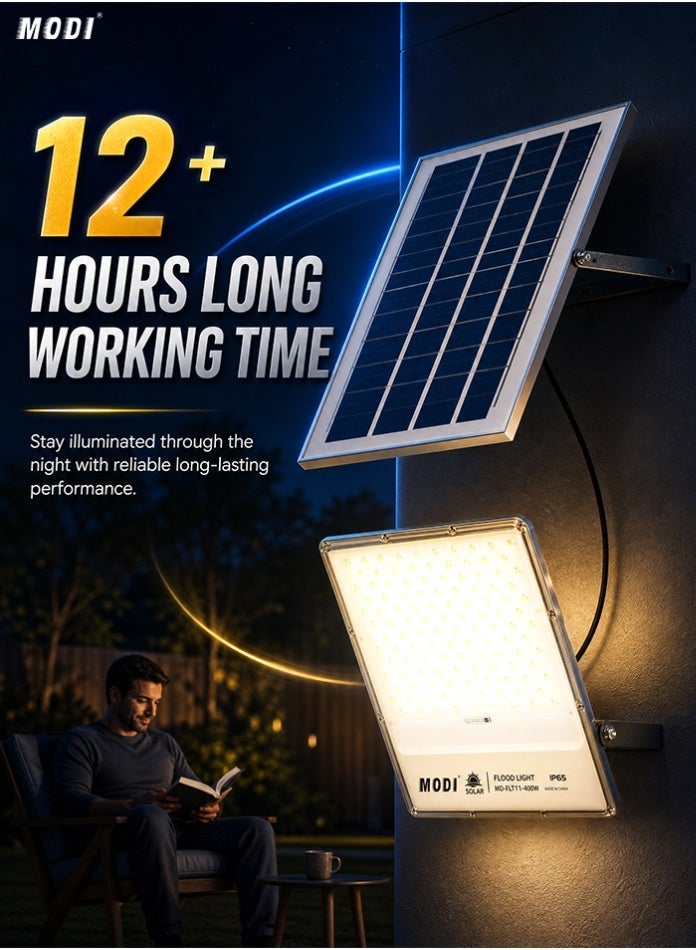 MODI 400W Solar LED Flood Light – High-Performance Outdoor Security Lamp with 3-Color CCT & Remote Control - Image 4
