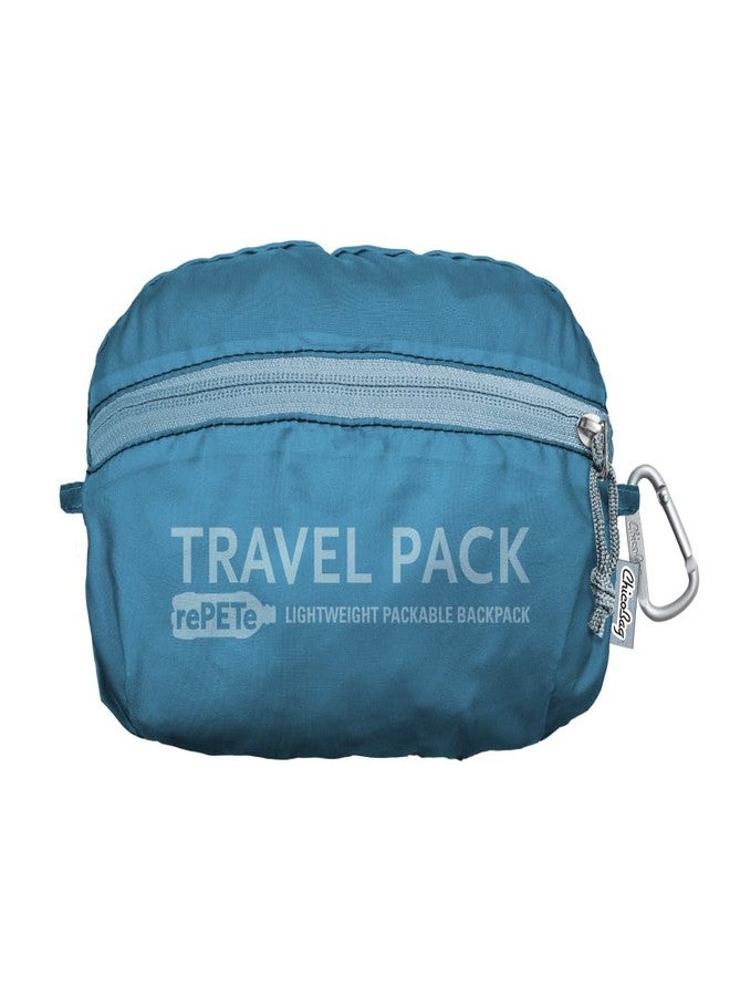 ChicoBag Travel Pack rePETe + Refine | Eco-friendly Lightweight and Packable Travel Backpack (Sapphire) - Image 2