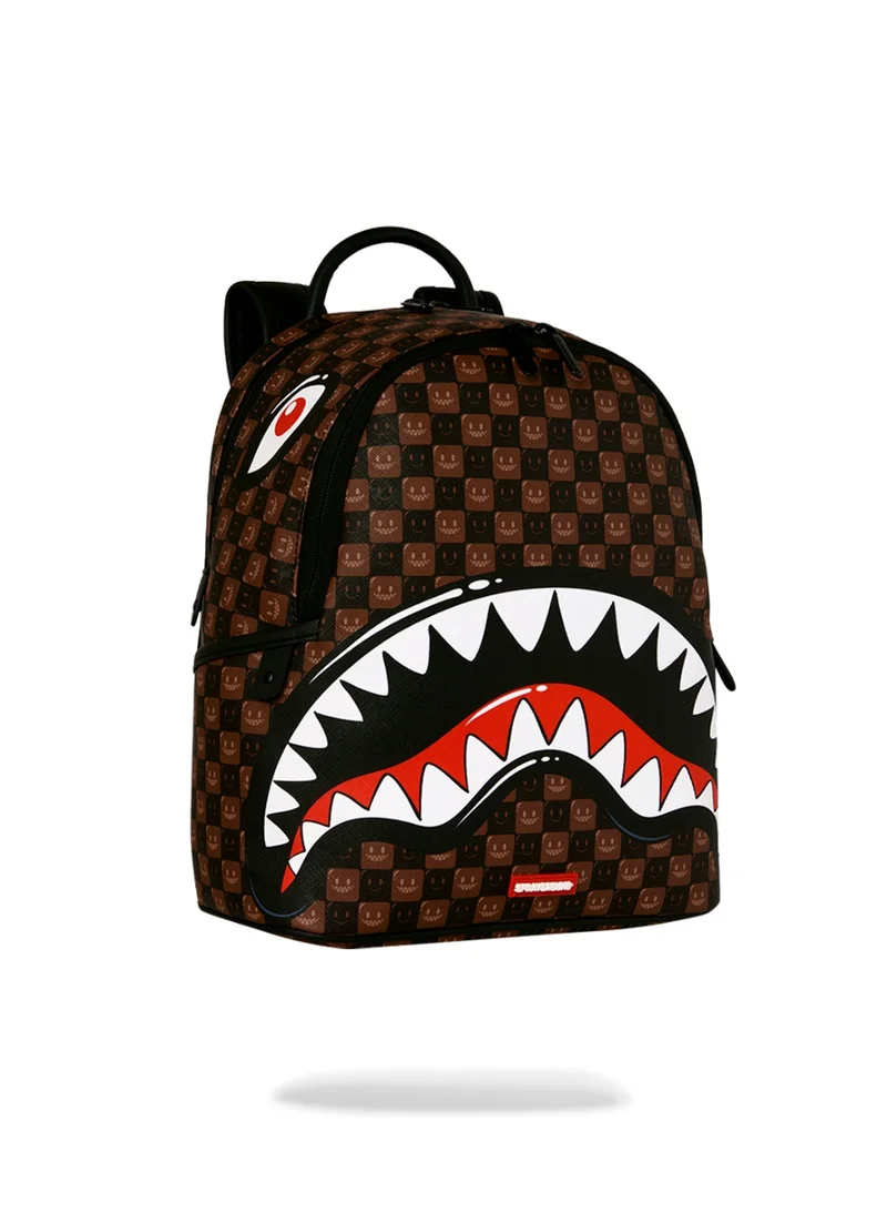 Sprayground SHARKS IN PARIS BUBBLE BROWN CHECK SAVAGE BACKPACK