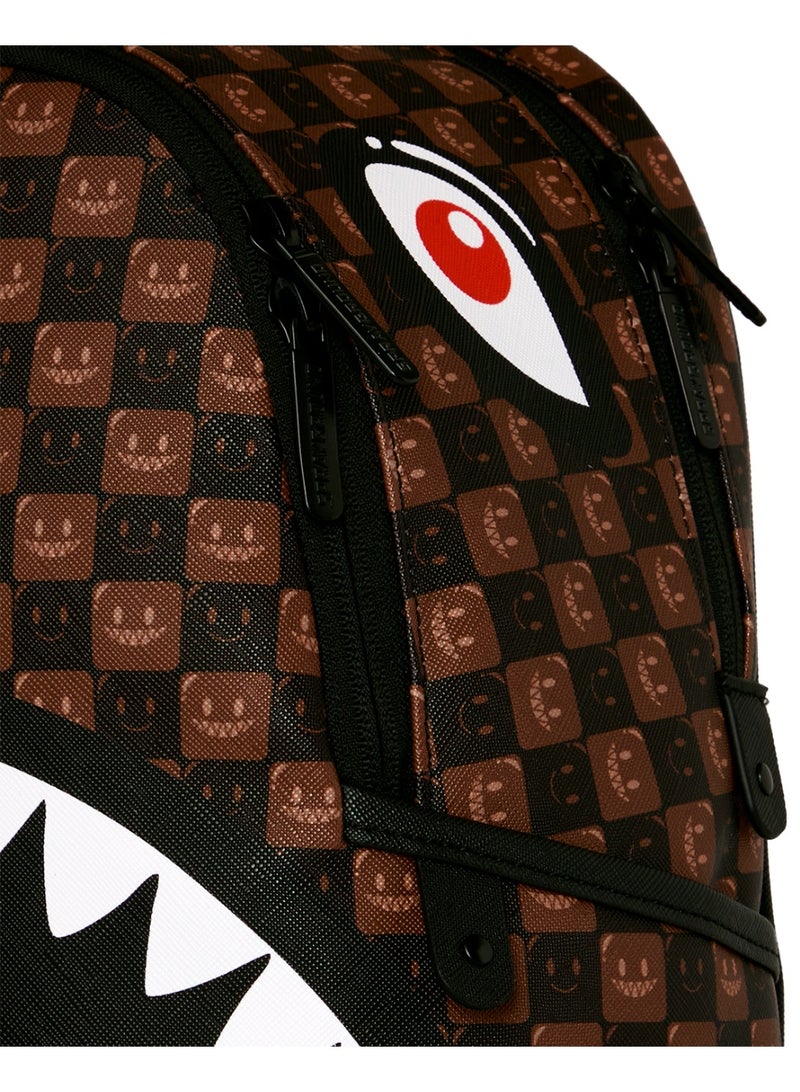 SPRAYGROUND SHARKS IN PARIS BUBBLE BROWN CHECK SAVAGE BACKPACK - Image 4