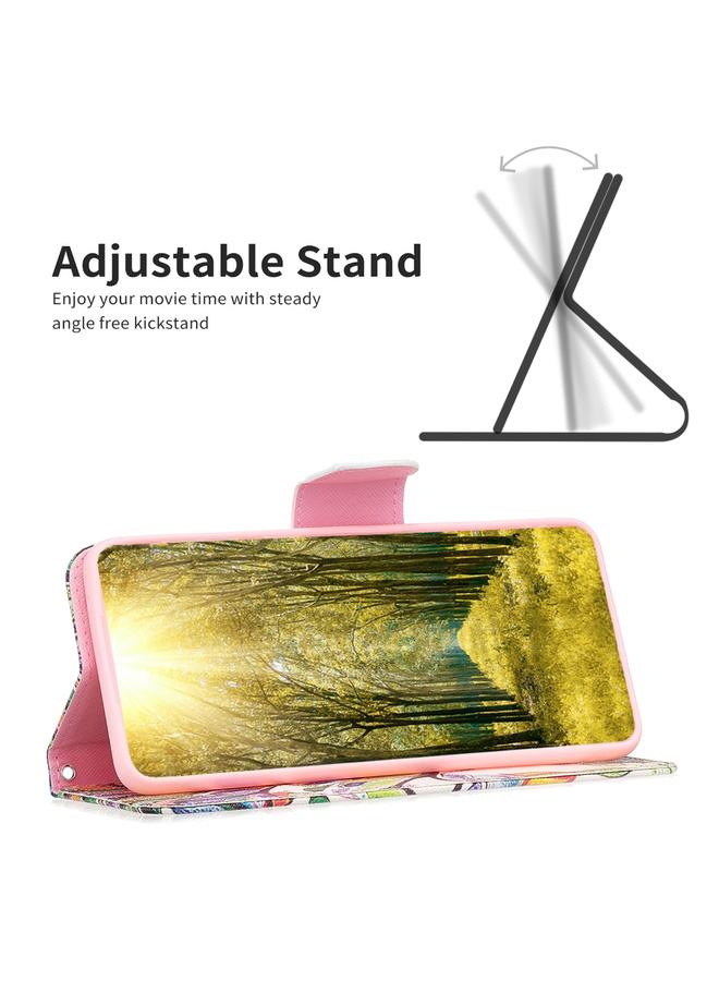 S-TOP Case For Samsung Galaxy S24 5G Colored Drawing Pattern Leather Phone Case - Image 4