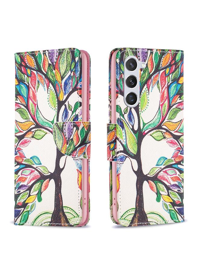 S-TOP Case For Samsung Galaxy S24 5G Colored Drawing Pattern Leather Phone Case - Image 1