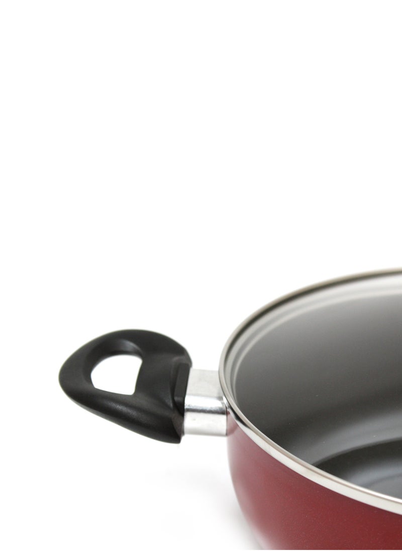BLACKSTONE - Nonstick Kadai Pan Frying Pan with Glass Lid 24CM - Image 1
