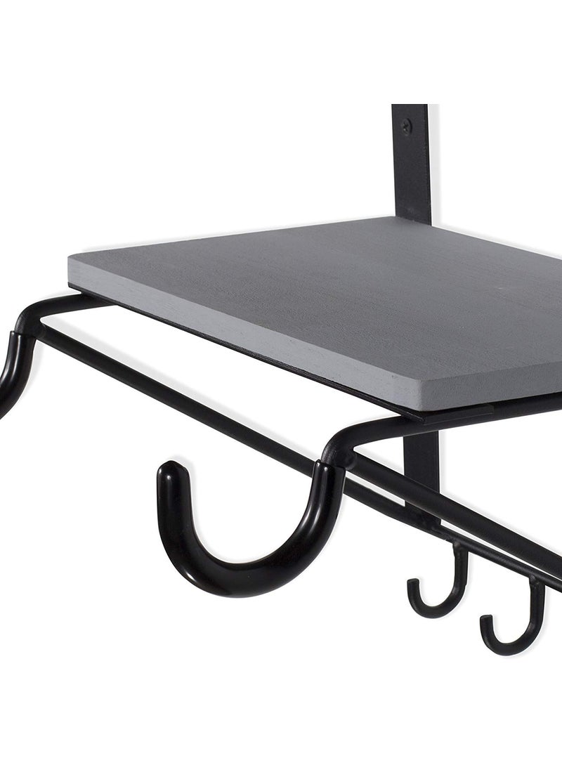 Generic Indian Decor 16100 Wall Mounted Bicycle Storage Rack Shelf Horizontal Bike Hook Holder with Shelves Gray  - Image 5
