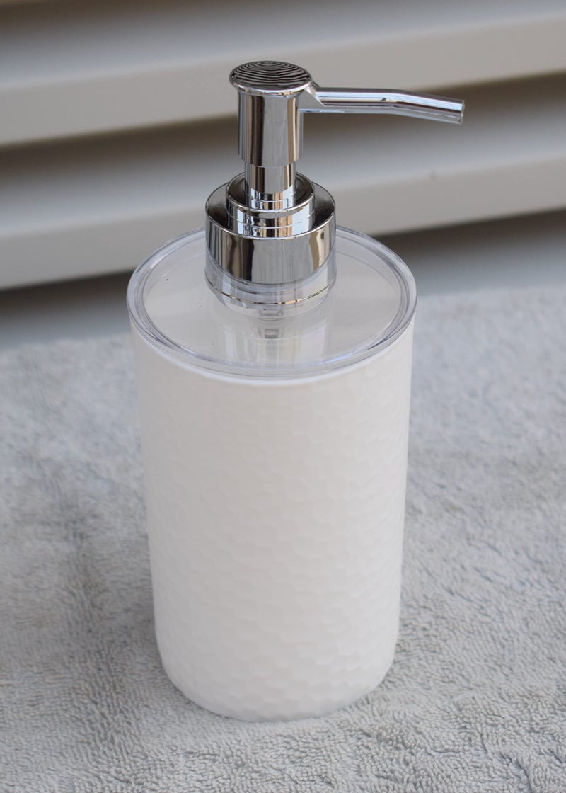 EMOH ROCED Refillable Handwash Dispenser Bottle | Unbreakable Liquid Soap/Shampoo/Hand wash/Liquid Soap Dispenser Bottle for Bathroom, Wash-Basin and Kitchen (Pack of 2, White Brown) Plastic - Image 3