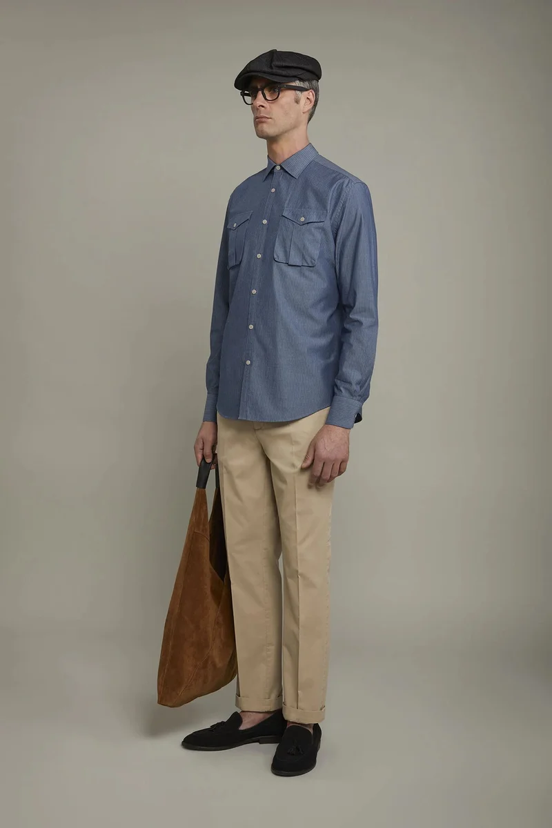 Doppelganger Beige Classic men's trousers cotton cannete - Beige for Men | Best Price UAE