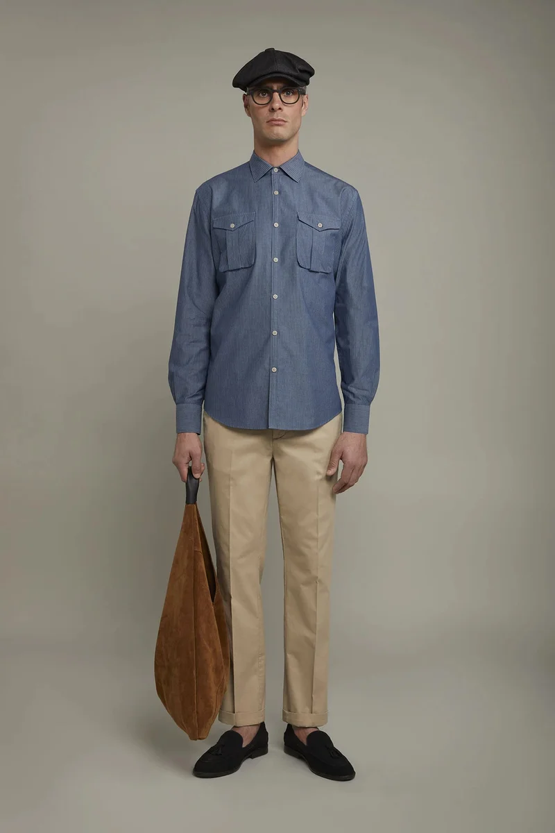 Classic men's trousers cotton cannete - Beige