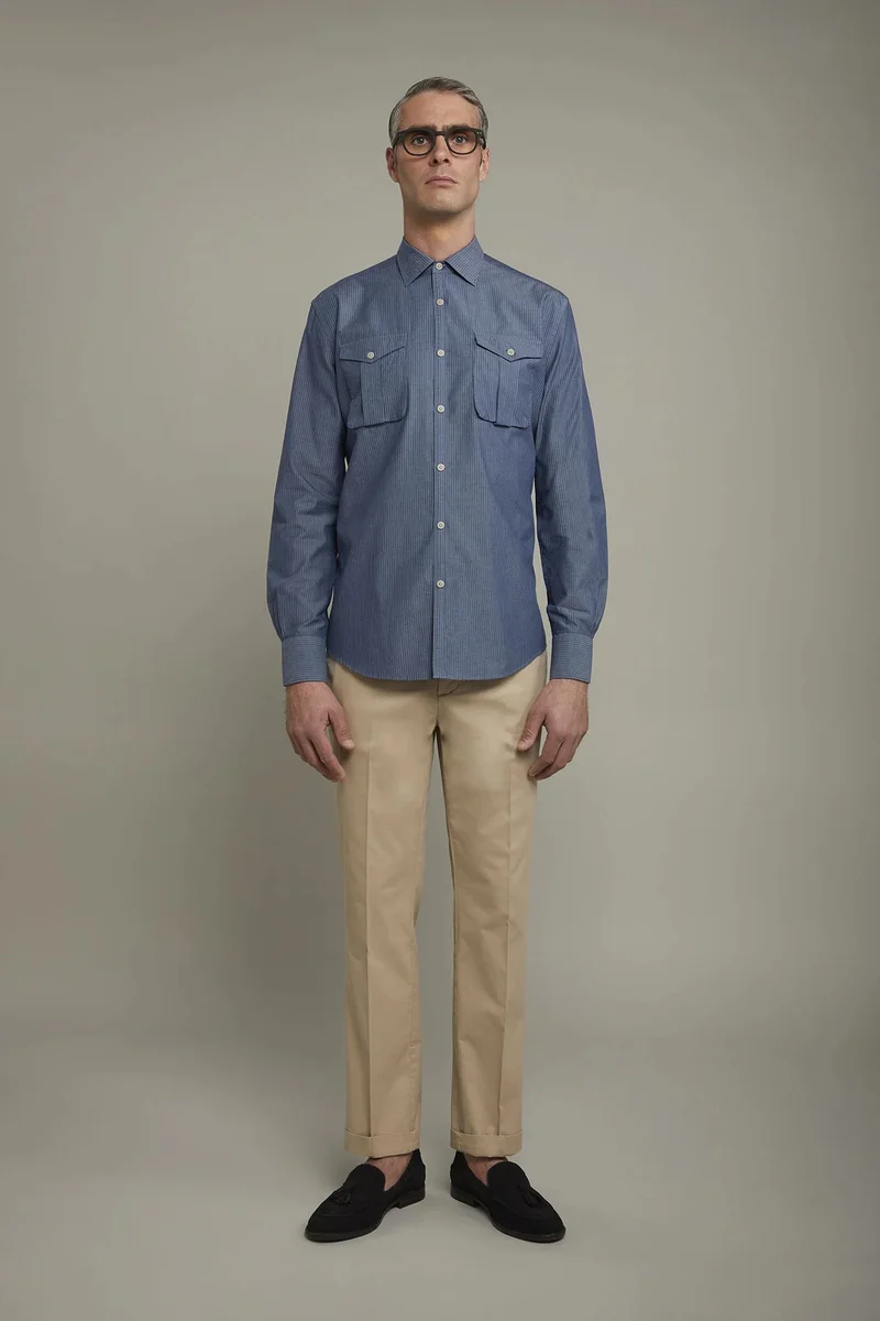 Doppelganger Beige Classic men's trousers cotton cannete - Beige for Men | Best Price UAE