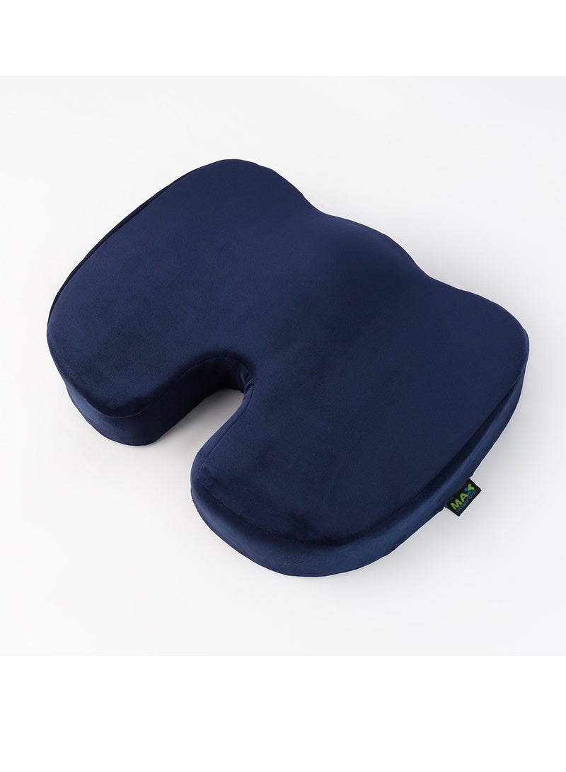 ماكس كمفورت مقعد طبي مريح من الميموري الامريكي علي شكل حرف U للوقايه من الآم الناسور وتخفيف كتله وزن الجسم علي منطقه الحوض , لون كحلي - Image 1