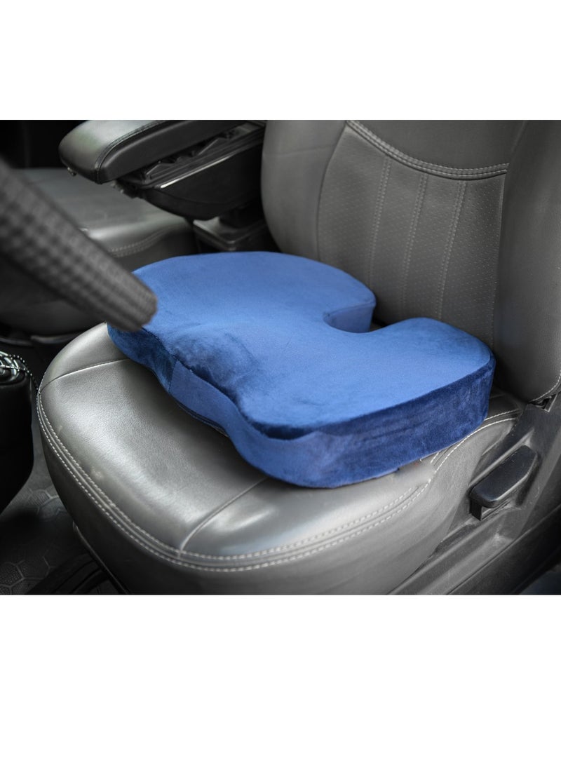 ماكس كمفورت مقعد طبي مريح من الميموري الامريكي علي شكل حرف U للوقايه من الآم الناسور وتخفيف كتله وزن الجسم علي منطقه الحوض , لون كحلي - Image 5