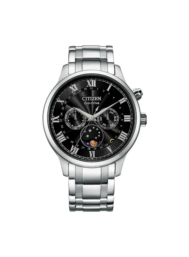 CITIZEN Men's Stainless Steel with Black Ion Plating Strap  Watch AP1050-81E - 42 mm