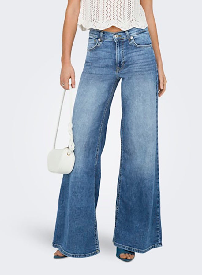 ONLY ONLY Womens California Midwaist Denim Flare Jeans  - Image 4
