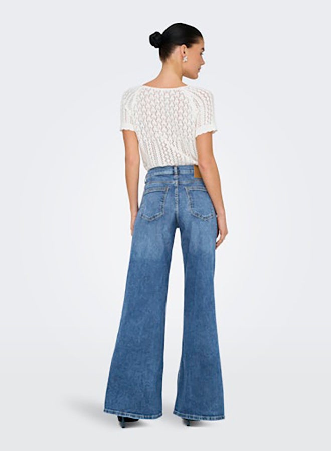 ONLY ONLY Womens California Midwaist Denim Flare Jeans  - Image 3