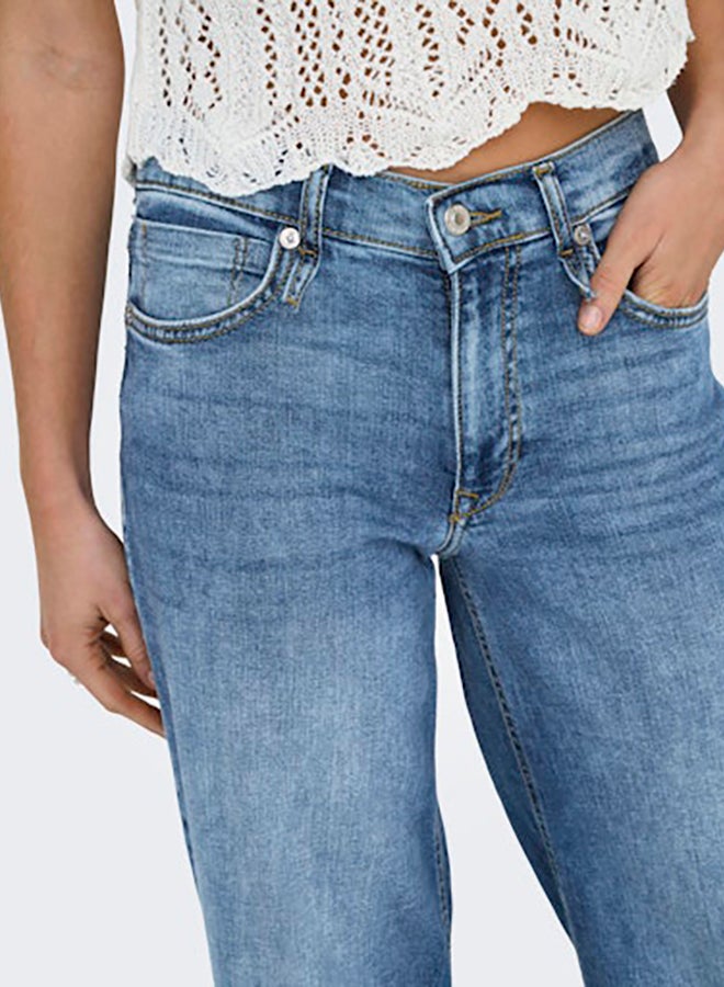 ONLY ONLY Womens California Midwaist Denim Flare Jeans  - Image 1