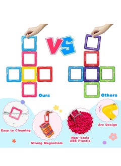 Yoawllty 90Pcs Magnetic Blocks, Magnetic Tiles for Kids, Upgrade Blocks Toys Sets for Girls Boys, 3D Building Blocks Constructional Creativity Gift Toys  - Image 2