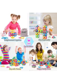 Yoawllty 90Pcs Magnetic Blocks, Magnetic Tiles for Kids, Upgrade Blocks Toys Sets for Girls Boys, 3D Building Blocks Constructional Creativity Gift Toys  - Image 5