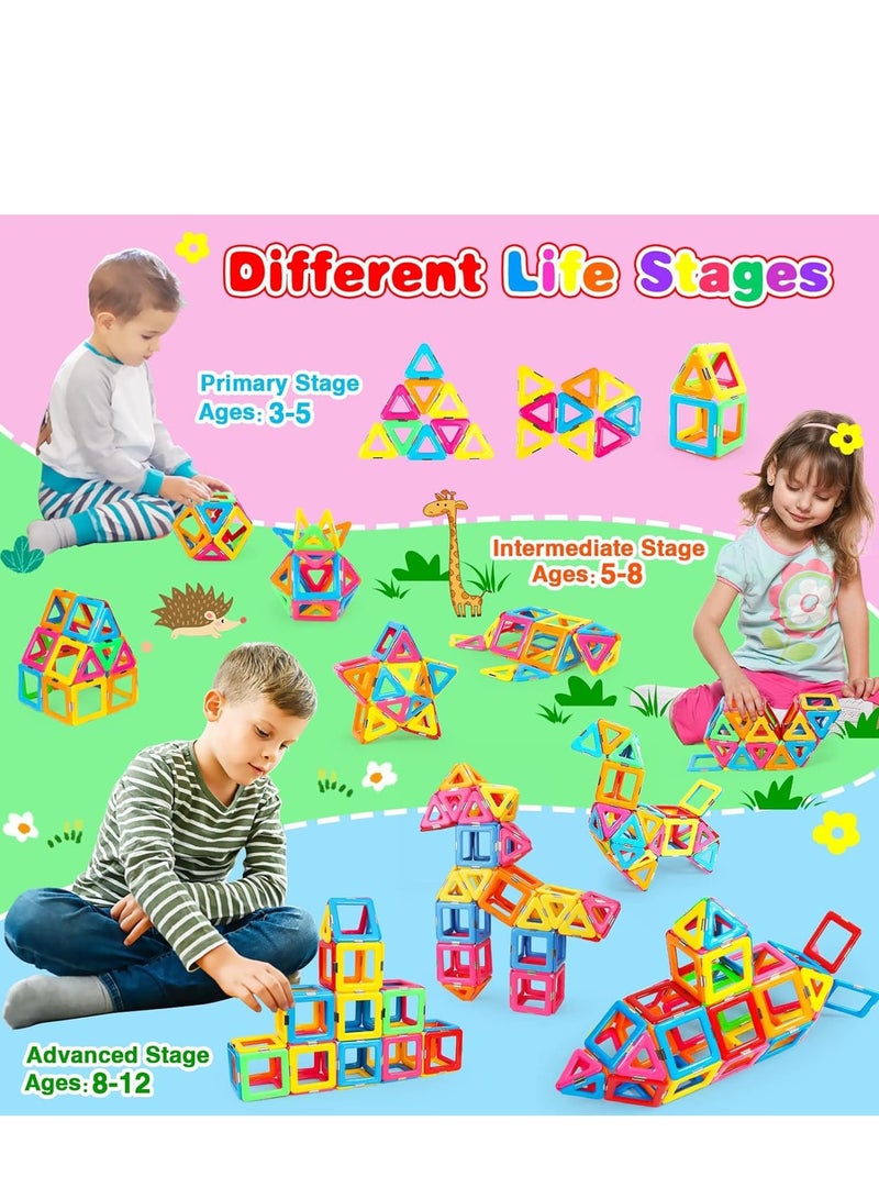90Pcs Magnetic Tiles for Kids, Upgrade Magnetic Blocks, 3D Toys Building Blocks Constructional Creativity Gift Toys