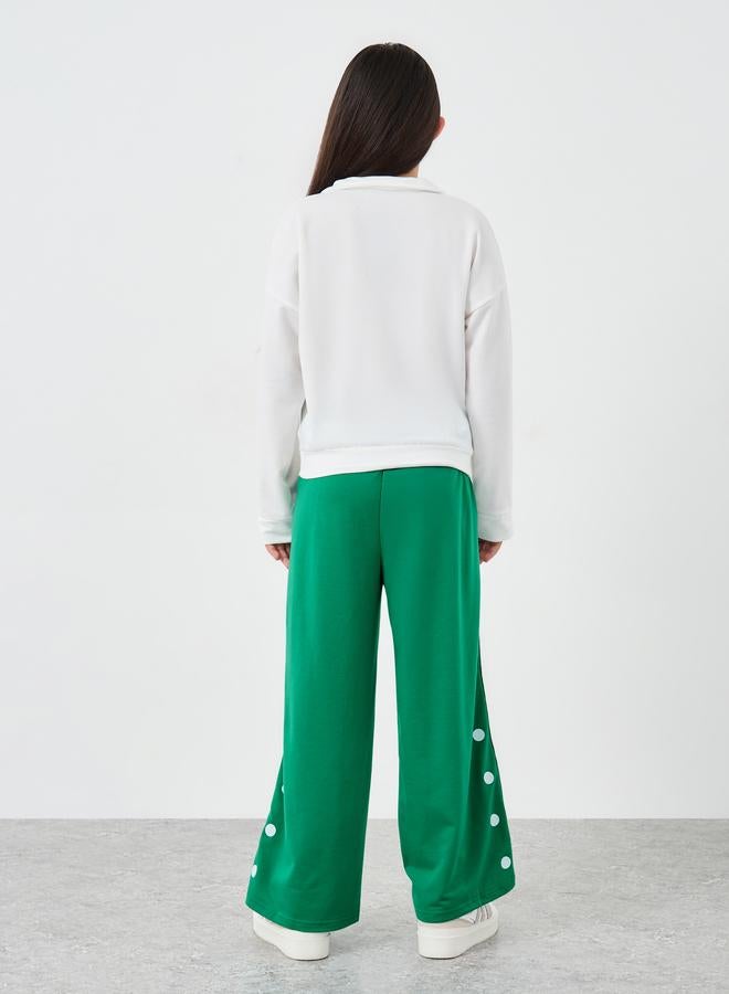 ستايلي طقم من جوغر وبلوزة سادة - Image 4