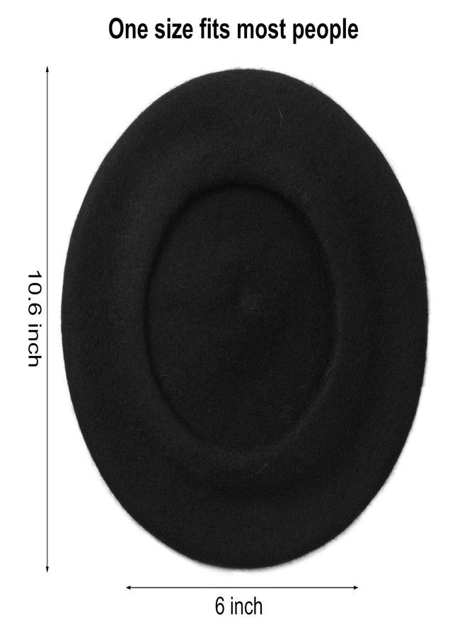 Sumolux Women Beret Hat Wool Vintage French Solid Color Classic Winter Cap - Image 4
