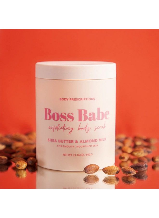 Body Prescriptions Pink “Boss Babe” Body Scrub Exfoliating Body Wash for Nourished and Ultra Smooth Skin Cleanser Infused with Shea Butter and Almond Milk - Image 5