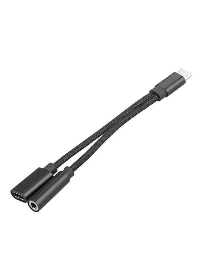 NIBEMINENT 2-In-1 Charging Adapter Cable Black - Image 1