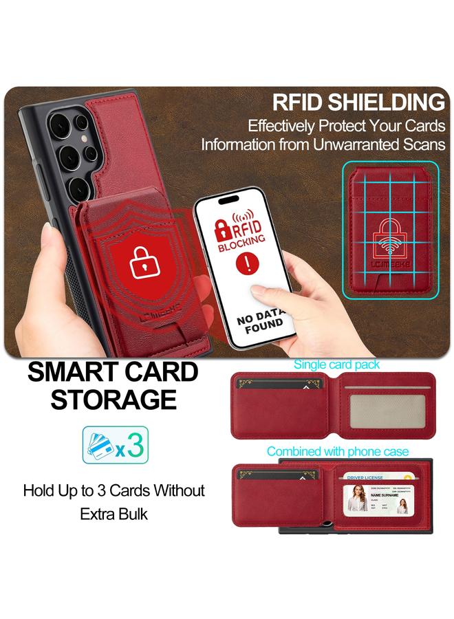 LC.IMEEKE Case For Samsung Galaxy S23 Ultra 5G L3 Series Detachable RFID Card Bag Magsafe Phone Case - Image 4