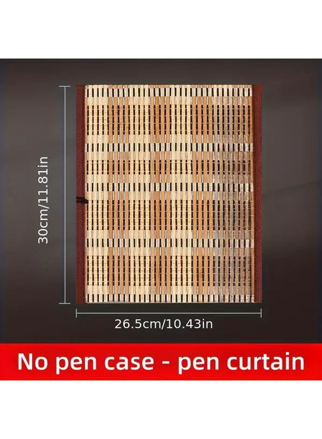 Bamboo Brush Case Pen Curtain Portable Ink Stick Organizer For Calligraphy Artists - Image 4