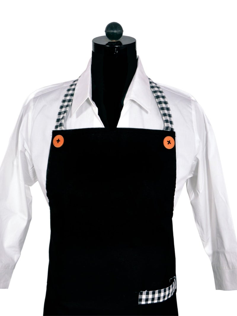 Switchon Polyester Kitchen cooking Apron black with pocket- free size - Image 4