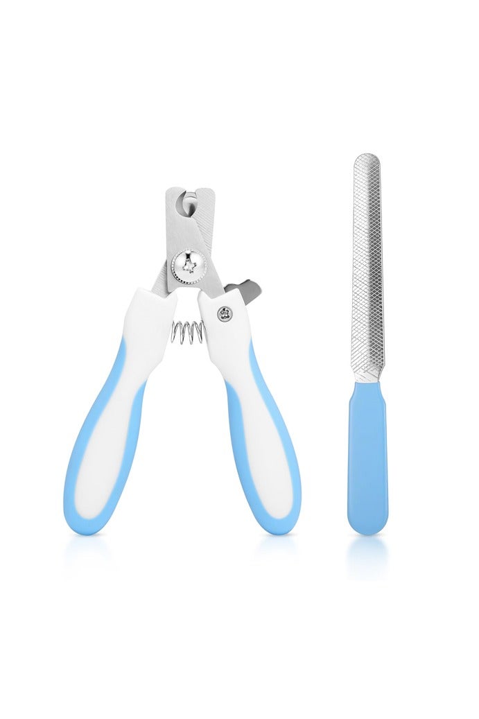 Pet Nail Clippers, Suitable for Both Cats and Dogs, A Half Moon Shaped Alloy Blade and A Rubber Material Handle with A File. - Image 1