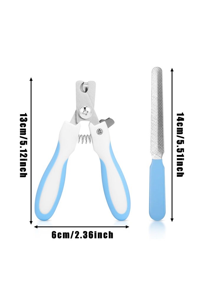 Pet Nail Clippers, Suitable for Both Cats and Dogs, A Half Moon Shaped Alloy Blade and A Rubber Material Handle with A File. - Image 2