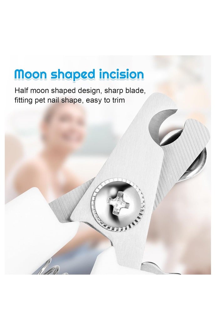Pet Nail Clippers, Suitable for Both Cats and Dogs, A Half Moon Shaped Alloy Blade and A Rubber Material Handle with A File. - Image 3