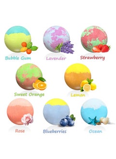 Santrela Bath Bombs For Kids With Surprise Toys Inside, 8 Pcs 3.5 Oz Light Up Bath Bombs Gift Set With Essential Oils, Handmade Spa Moisturizing Bath Bombs For Women Relaxing, Birthday, Party, Christmas  - Image 2