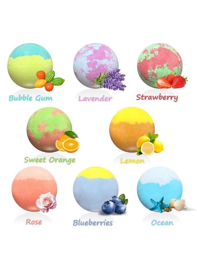 Santrela Bath Bombs For Kids With Surprise Toys Inside, 8 Pcs 3.5 Oz Light Up Bath Bombs Gift Set With Essential Oils, Handmade Spa Moisturizing Bath Bombs For Women Relaxing, Birthday, Party, Christmas - Image 2