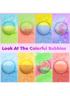 Santrela Bath Bombs For Kids With Surprise Toys Inside, 8 Pcs 3.5 Oz Light Up Bath Bombs Gift Set With Essential Oils, Handmade Spa Moisturizing Bath Bombs For Women Relaxing, Birthday, Party, Christmas  - Image 3